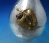 Mixed Metals Gorham Sterling Silver Vase Applied Leaf & Ladybug Aesthetic #6247