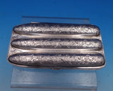 Japanese Sterling Silver Cigar Case Bright-Cut 5 5/8" x 3 1/4" x 7/8" (#8310)