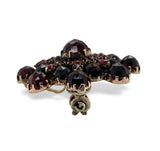Genuine Natural Bohemian Garnet Pin Pendant Dated 1889-1914 w/ 14k Bail (#J7405)