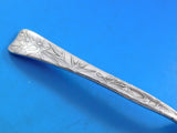 Lap Over Acid Etched by Tiffany Sterling Silver Grapefruit Spoon GW Dill 6"