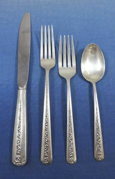 Rambler Rose by Towle Sterling Silver Flatware Set Service 24 Pieces