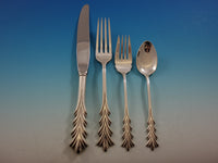 Crest of Arden by Tuttle Sterling Silver Flatware Set for 8 Dinner Size 56 pcs