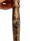Russian Niello 84 Silver Tussie Mussie Posey Posy Crocodile / Serpent (#J1330)