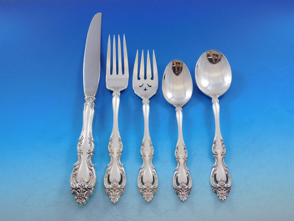 Du Maurier by Oneida Sterling Silver Flatware Set for 12 Service 62 Pieces