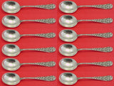Baltimore Rose by Schofield Sterling Silver Gumbo Soup Spoon Set of 12 pcs 7"