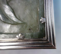 Edward I. Farmer by Farmer Inc. Sterling Silver Dresser Box Jade Quartz (#5576)