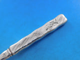 Lap Over Edge Acid Etched by Tiffany Sterling Fruit Fork HHAS Maple Leaves 7"
