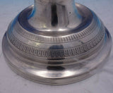 Portuguese .800-.850 Silver Candlestick Pair with Bands Handwrought (#3815)
