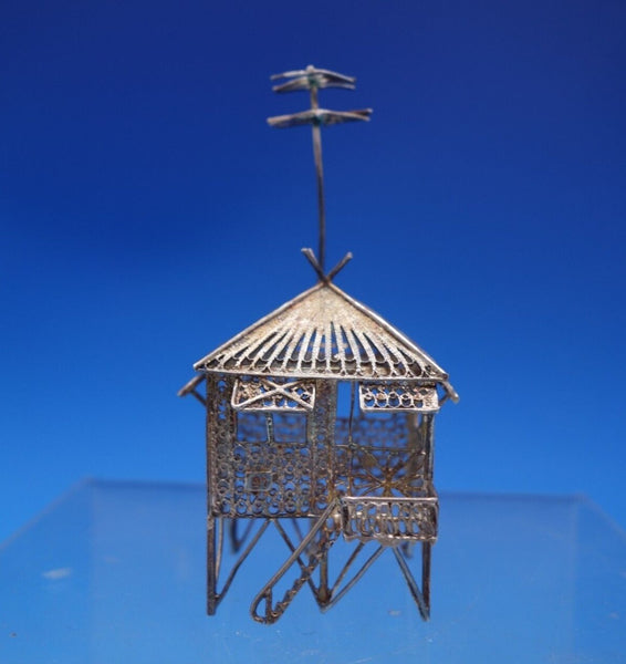 Filigree by Unknown Sterling Silver Doll House Miniature House on Stilts (#6889)