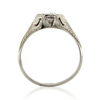 14k Art Deco .44ct Genuine Natural Diamond Men's Ring with GIA Report (#J6744)