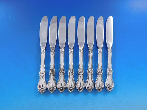 Royal Rose by Wallace Sterling Silver Butter Spreader HH Modern Set of 8 pcs