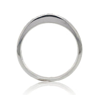 14k White Gold Channel Set .16cttw Genuine Natural Diamond Wedding Band (#J6906)