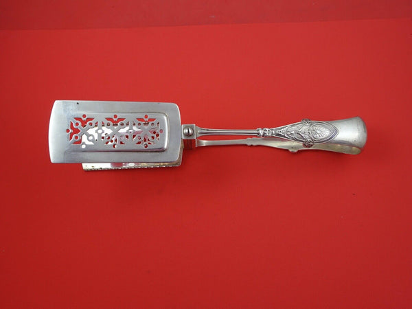 Italian by Tiffany & Co. Sterling Silver Asparagus Tongs yoked & pierced 10 3/4"