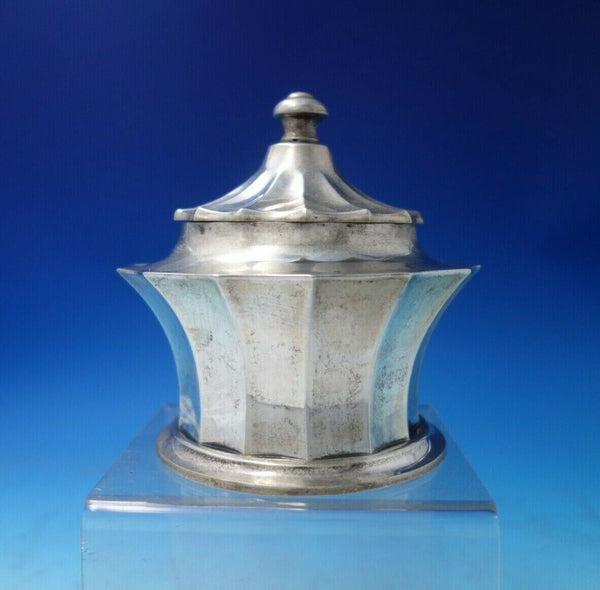 Hungarian .800 Silver Tea Caddy Round Fluted 5 1/2" Tall x 5" 13.9 ozt. (#5527)
