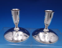 Celeste by Gorham Sterling Silver Candlestick Pair #1335 4" Tall (#8109)