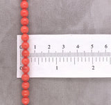 Genuine Natural Ox Blood Red Coral Bead Necklace 5mm Beads w/ 14k Clasp (#J6982)