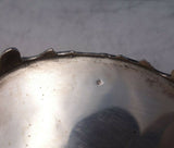 Dutch .835 Silver Candy Dish Footed w/ Handles Cast Pierced Flowers #200 (#6032)