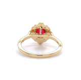 14k Yellow Gold .77ct Jedi Red Spinel and Diamond Ring (#J5616)