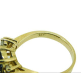 14k Gold 1.35 Carat Blue Genuine Natural Sapphire and Diamond Ring (#J403)