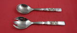 Scroll by Georg Jensen Sterling Silver Salad Serving Set w/ steel HH 10 1/4"