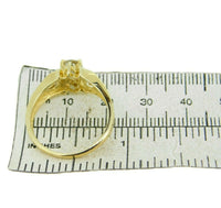 10k Yellow Gold 1ct Genuine Natural Precious Topaz Ring with Diamonds (#J684)