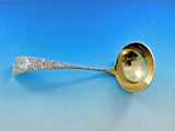 Antique Engraved by JE Caldwell Sterling Silver Gravy Ladle Gold Washed 7 1/2"