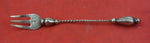 Russian Sterling Silver Cocktail Fork twisted with 3-D finial 5 1/8"