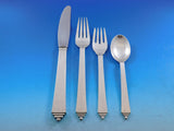 Pyramid by Georg Jensen Sterling Silver Flatware Set 6 Service 30 pieces Dinner