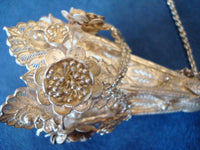 Silver Handmade Filigree Tripod Tussie Mussie Posey Posy Holder (#J1231)