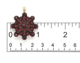 Genuine Natural Bohemian Garnet Pin Pendant Dated 1889-1914 w/ 14k Bail (#J7405)