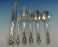 Rose Point by Wallace Sterling Silver Flatware Set For 8 Service 48 Pieces