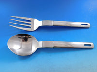 Designer Mixed Stainless Steel Flatware Set #1 Service 62 Pieces Modern Unused