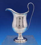 English Georgian Sterling Silver Creamer w/Family Crest Arm Flag Griffin (#8447)