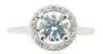 14k Gold .85ct Genuine Natural Diamond Ring with Diamond Halo (#J4123)