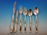 Silver Melody by International Sterling Silver Flatware Set for 8 Service 53 Pcs