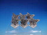 French Christofle Silverplate Set of 6 Butterfly Place Card Holders (#4146)