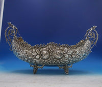 Repousse European 900 Silver Wine Boat Bowl Fabulous detailing Huge  (#6526)