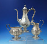 Tuttle Sterling Silver Tea Set 3pc Wellington Reproduction c.1940 #212 (#5695)