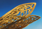Gilt Bronze Tussie Mussie Posey Posy Holder with Six Petal Pierced Cup (#J1280)