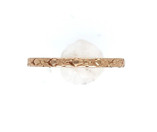 10k Yellow Gold Baby Infant Band Ring with Floral Design Size 0 Jewelry (#J6189)