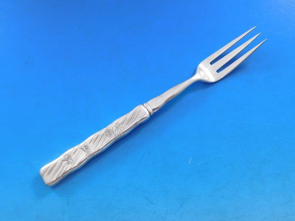 Lap Over Acid Etched by Tiffany Sterling Silver Fruit Fork HHAS Maple Leaves 7"