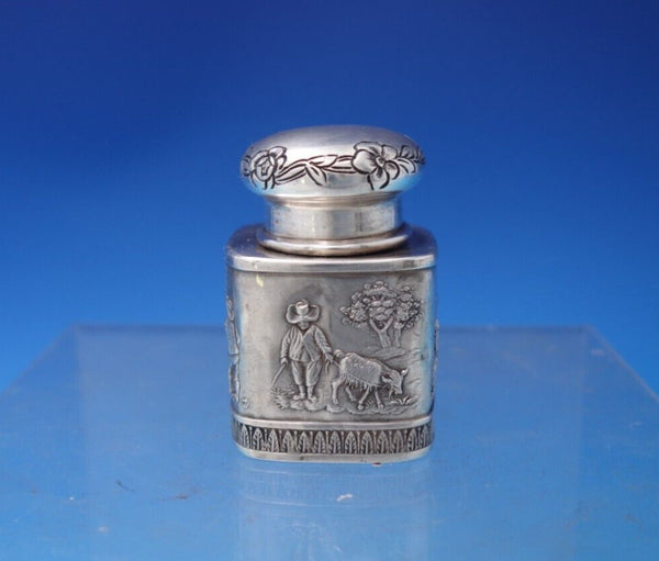 Neresheimer and Sohne German .925 Silver Snuff Box with Figural Scenes (#7209)