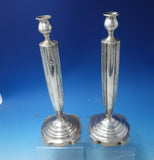 Victor Siedman Deco Style Sterling Silver Candlestick Pair #469X c.1925 (#5763)