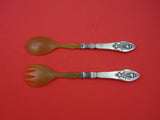 Fuchsia by Georg Jensen Sterling Silver Salad Serving Set w/ bone 9 1/8"