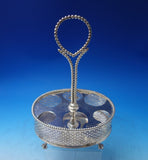 Beaded by Deane and Co London Bridge English Silverplate Cruet Set Holder #5961