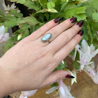 10k Yellow Gold Genuine Natural Mother of Pearl Shell Cameo Ring (#J6301)