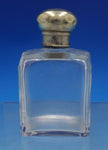 English Victorian Sterling Silver & Glass Dresser Jar Rectangle London (#6633)