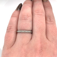 18k Gold Wedding Band Ring Floral Pattern Engraved Dated 1929 Size 7 (#J5902)