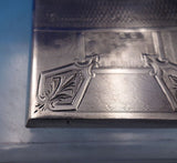 Albert Coles Coin Silver Card Case Engine Turned Engraved w/Loops #225 (#6811-2)