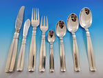Lotus by Sorensen Danish Sterling silver Flatware Set 12 Service 105 pcs Dinner